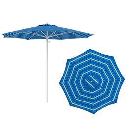8' Single Wind Vent Round Umbrella Pacific Blue Fancy Canopy